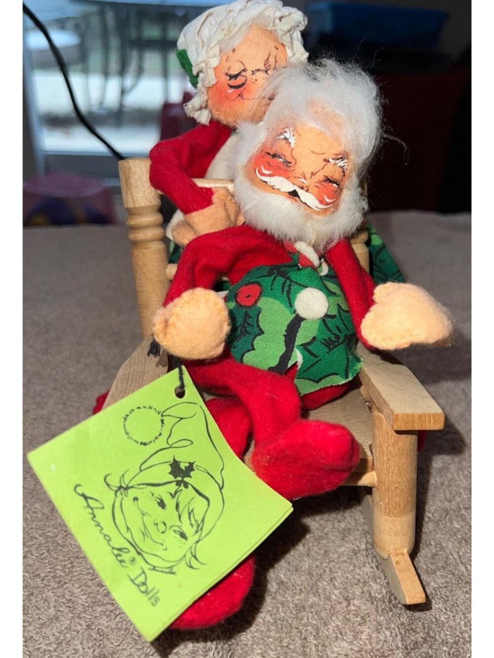Annalee Mobilitee Vintage Santa Mrs. Claus Dolls 1963 Retired Original Tag EUC